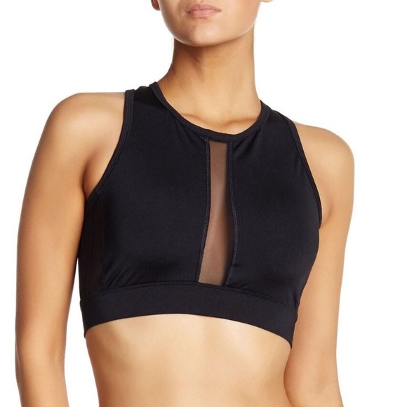 Electric Yoga Other - Electric Yoga High Neck Mesh Cross Back Sports Bra